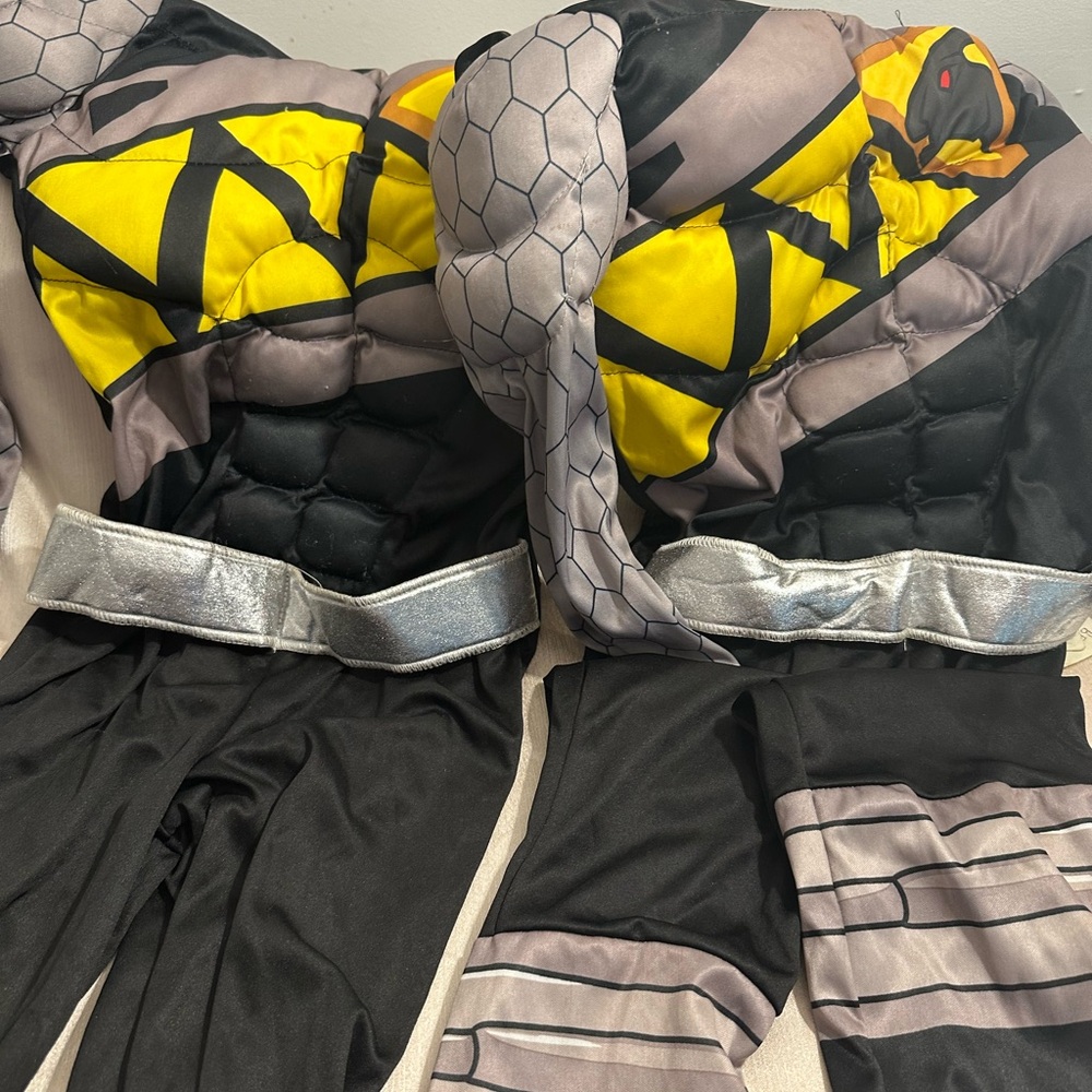 Power-ranger Kids Bumblebee Halloween dress up Costume with Silver Belt BOGO